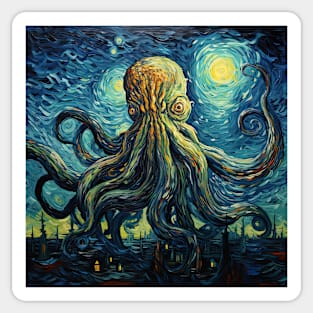 Cthulhu by Van Gogh Sticker